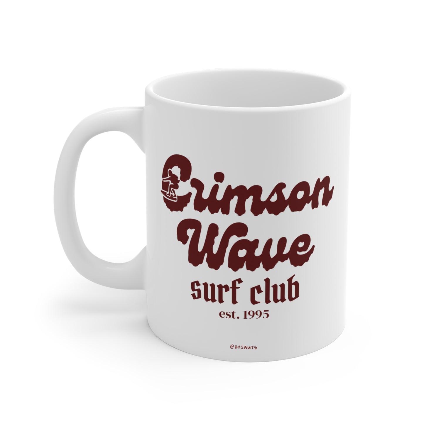 Crimson Wave Surf Club Mug 11oz