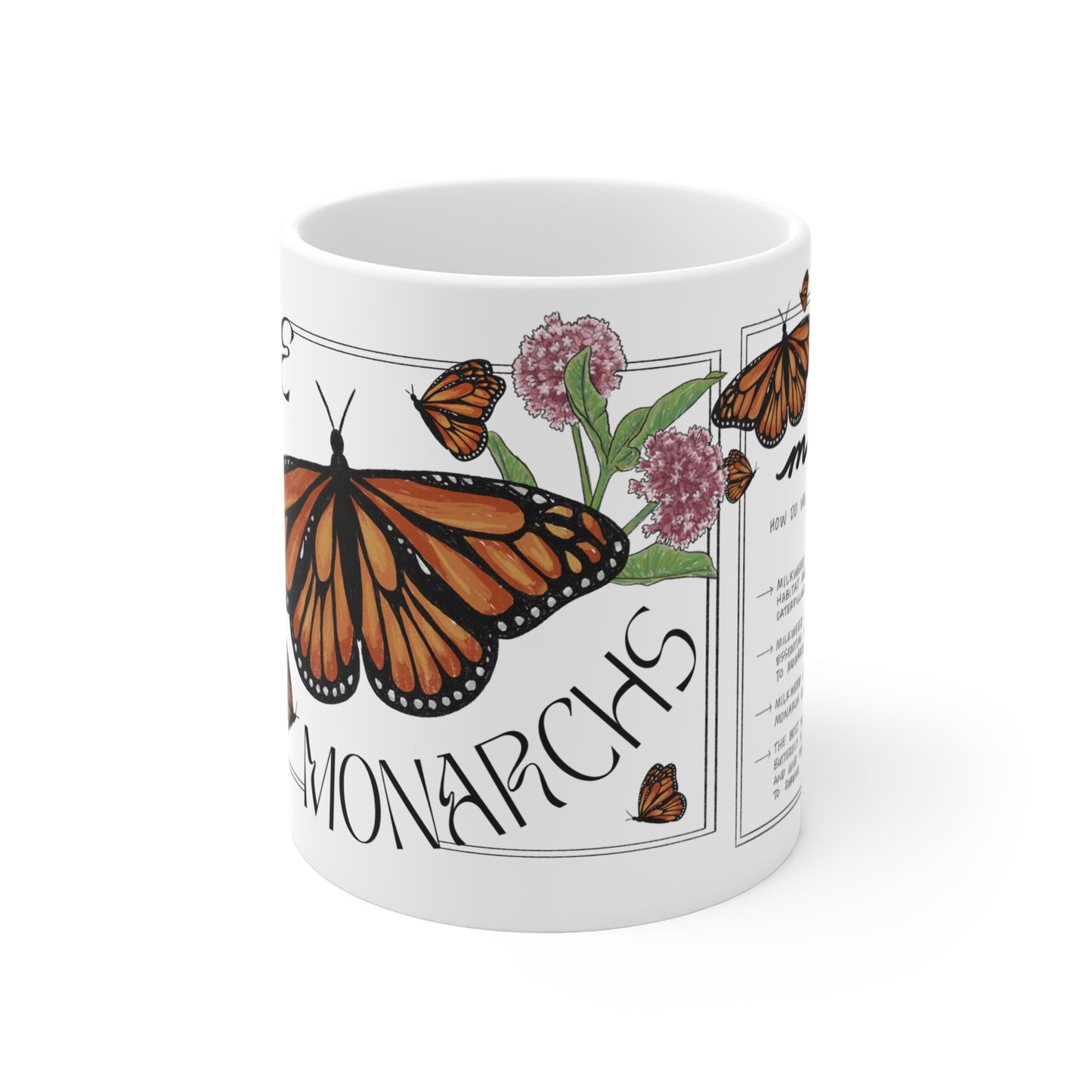 Save The Monarch Butterfly Ceramic Mug 11oz