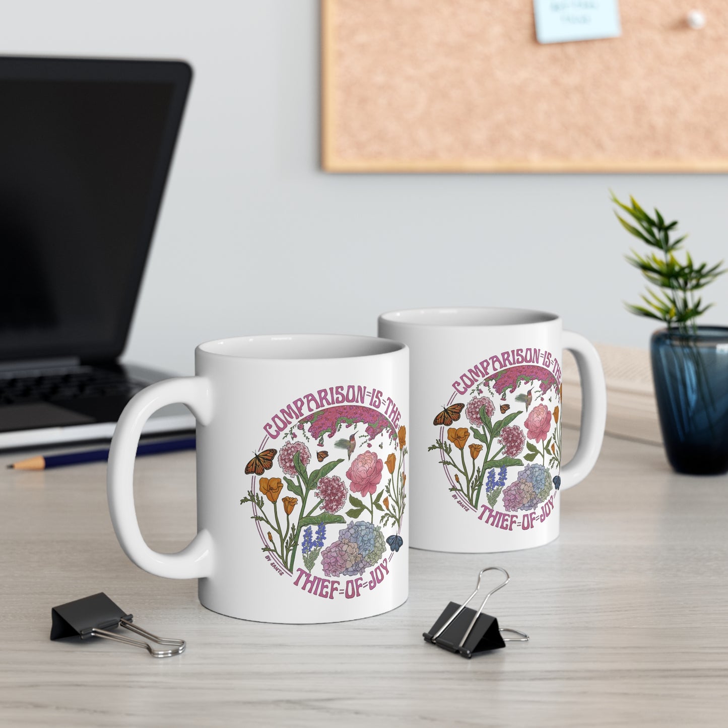 Comparison Is The Thief Of Joy Mug in Pink