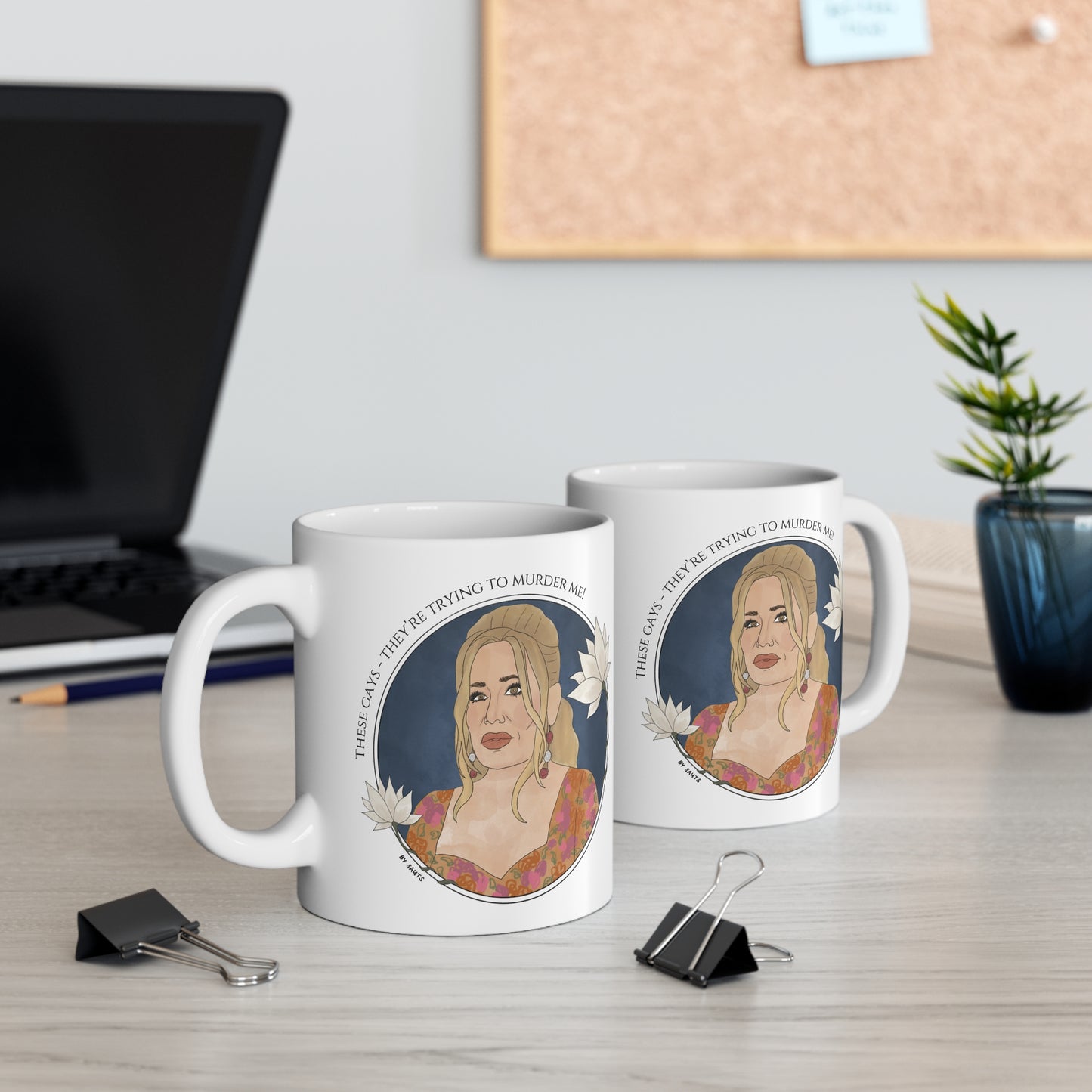 White Lotus Tanya "These Gays!" Ceramic Mug